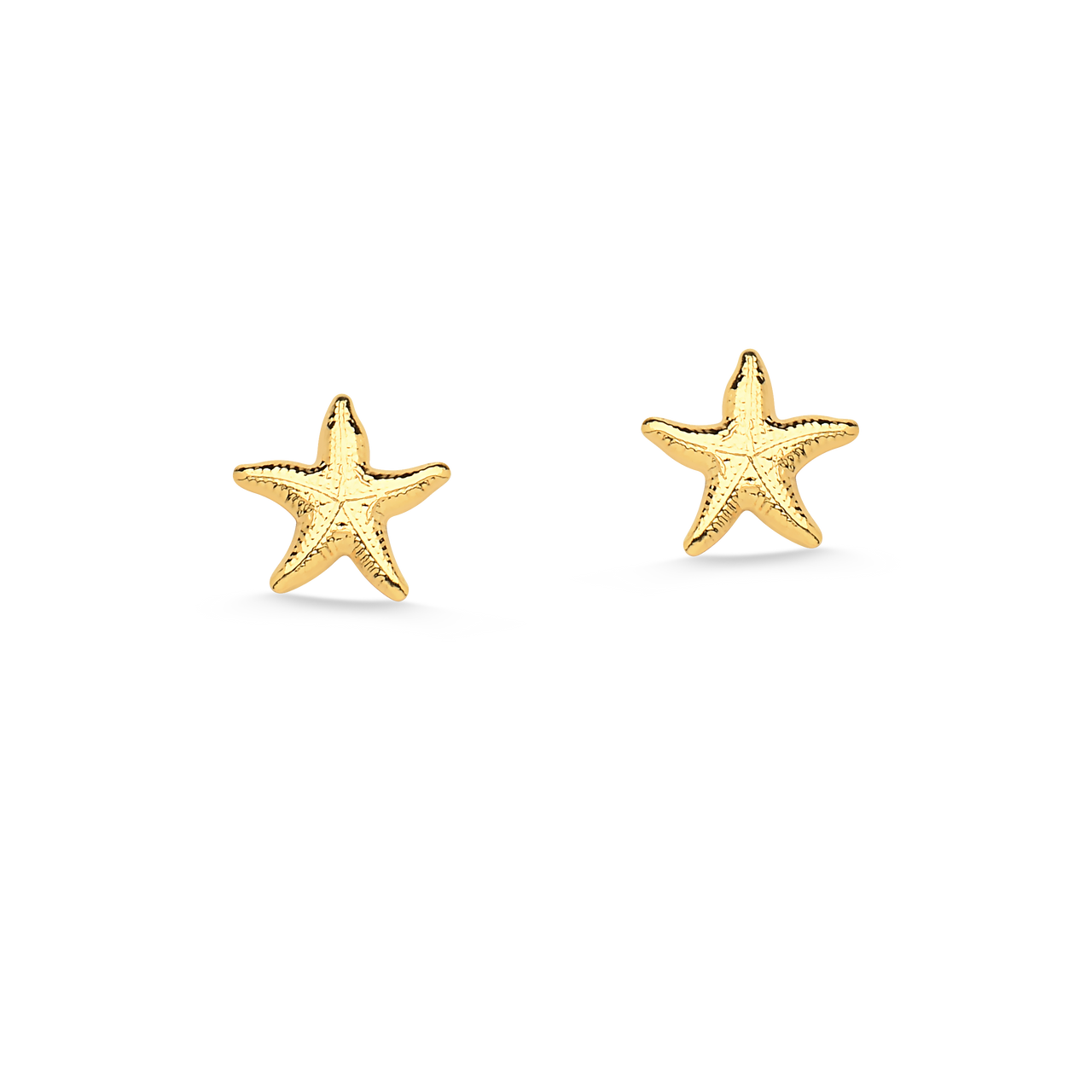 BRINCO MINI ESTRELA MAR FOLHEADO A OURO 18K