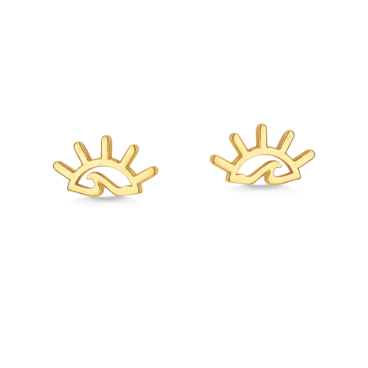BRINCO MINI PÔR DO SOL FOLHEADO A OURO 18K