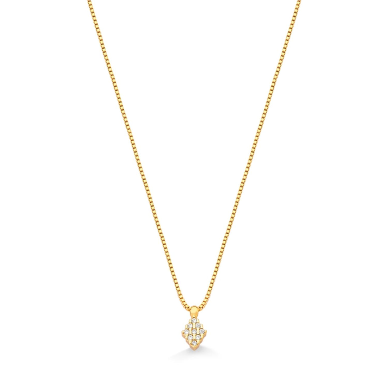 COLAR COM PINGENTE DE MICROZIRCONIA FOLHEADO A OURO 18K