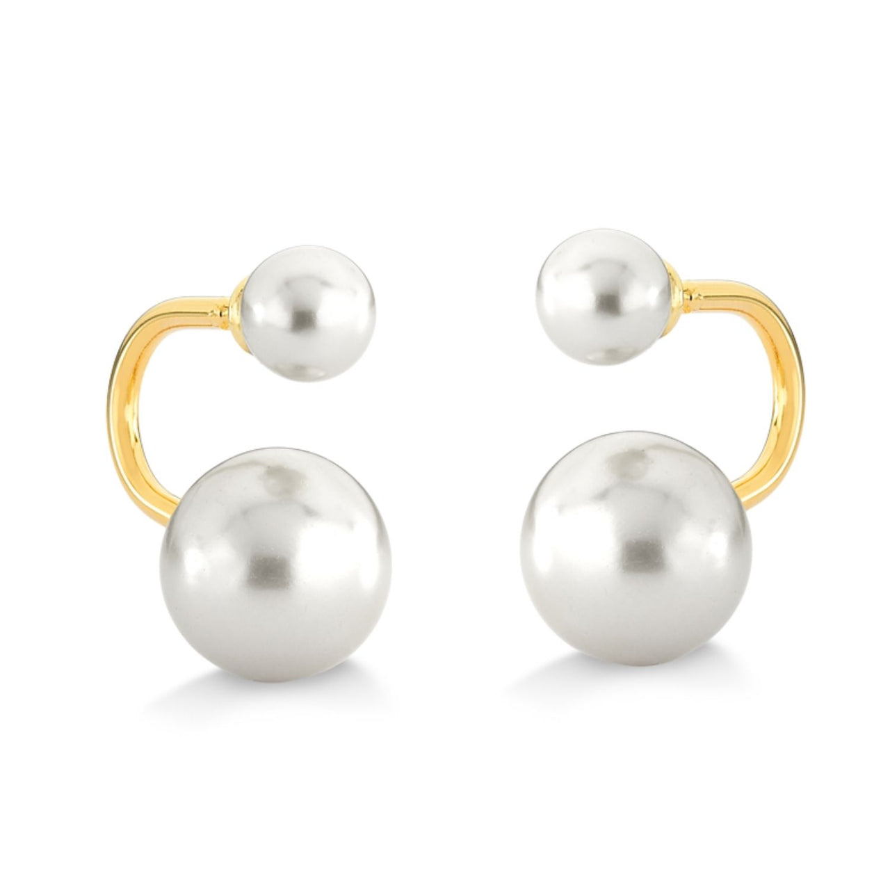 BRINCO DE PÉROLA FOLHEADO A OURO 18K
