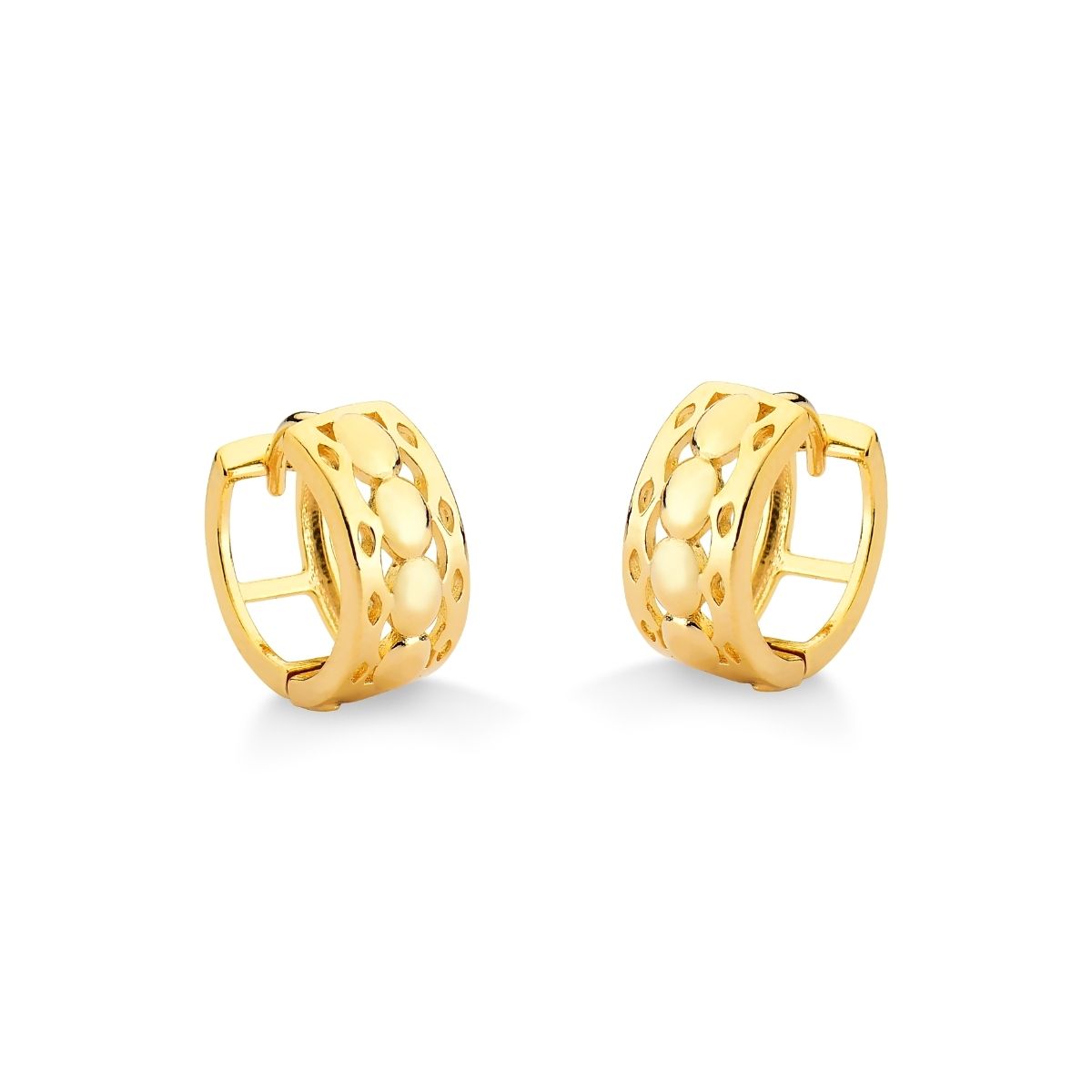 BRINCO DE ARGOLA EM CLICK FOLHEADO A OURO 18K
