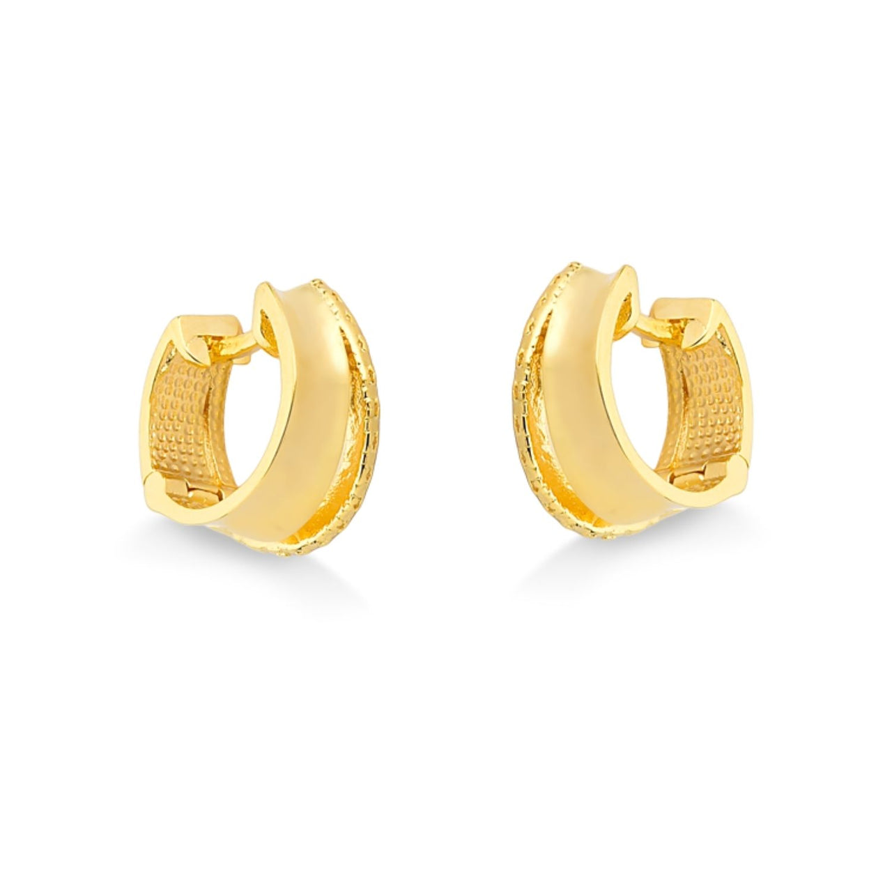 MIX DE BRINCO E PIERCING EM FORMATO DE ESPIRAL FOLHEADO A OURO 18K