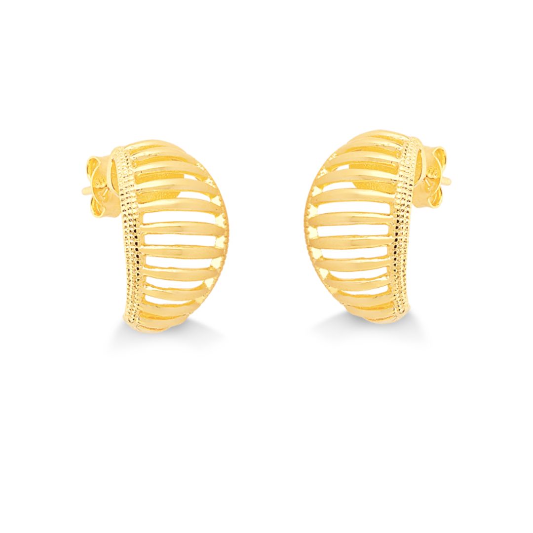 BRINCO LISTRADO FOLHEADO A OURO 18K