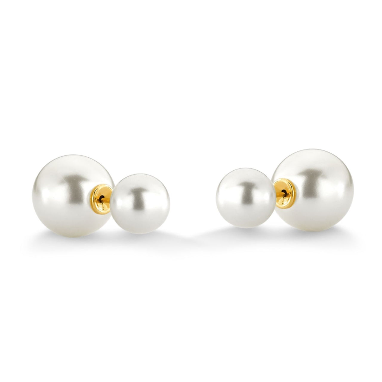 BRINCO DIOOR PEROLA FOLHEADO A OURO 18K