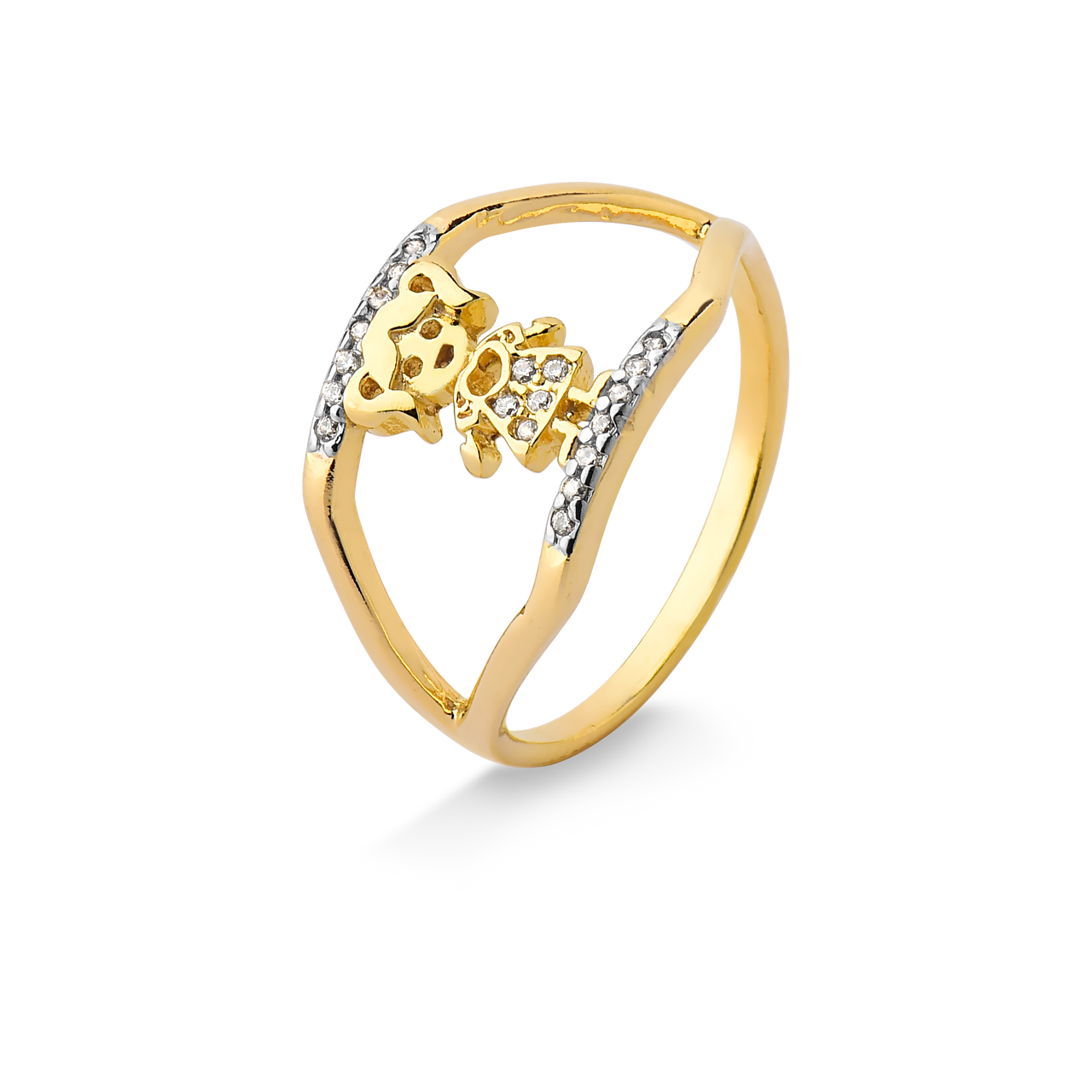ANEL MENINA FOLHEADO A OURO 18K