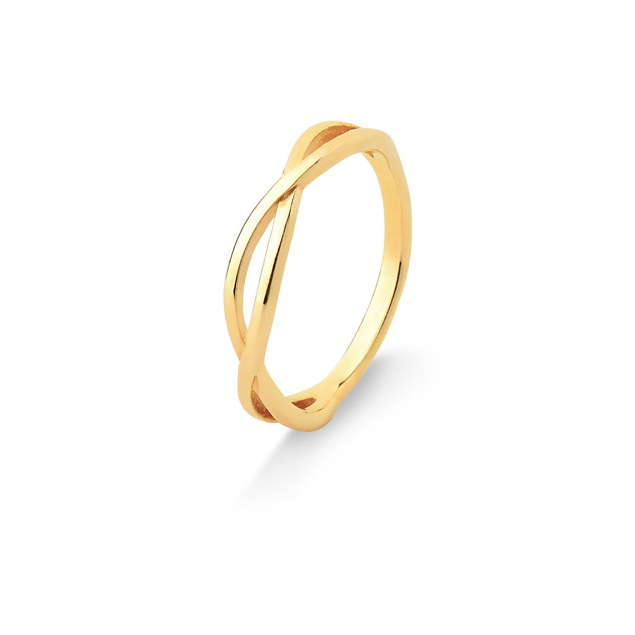 ANEL INFINITO FOLHEADO A OURO 18K