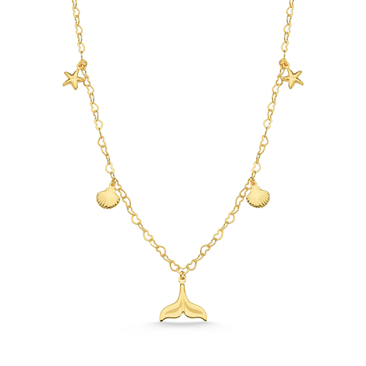 COLAR RABO DA SEREIA FOLHEADO A OURO 18K
