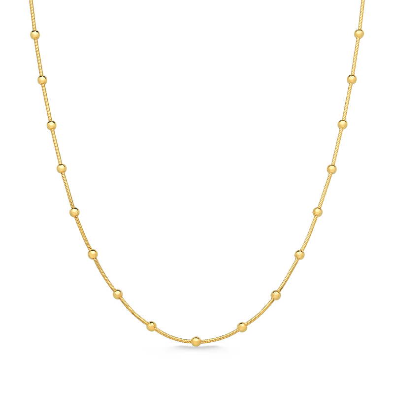 COLAR DE BOLINHAS FOLHEADO A OURO 18K