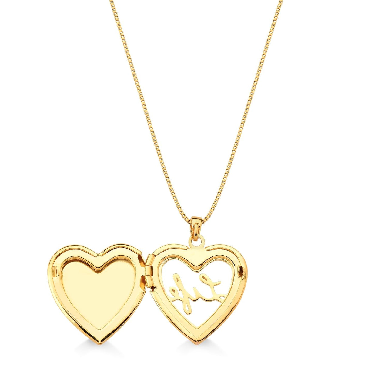 COLAR RELICARIO LIFE FOLHEADO A OURO 18K