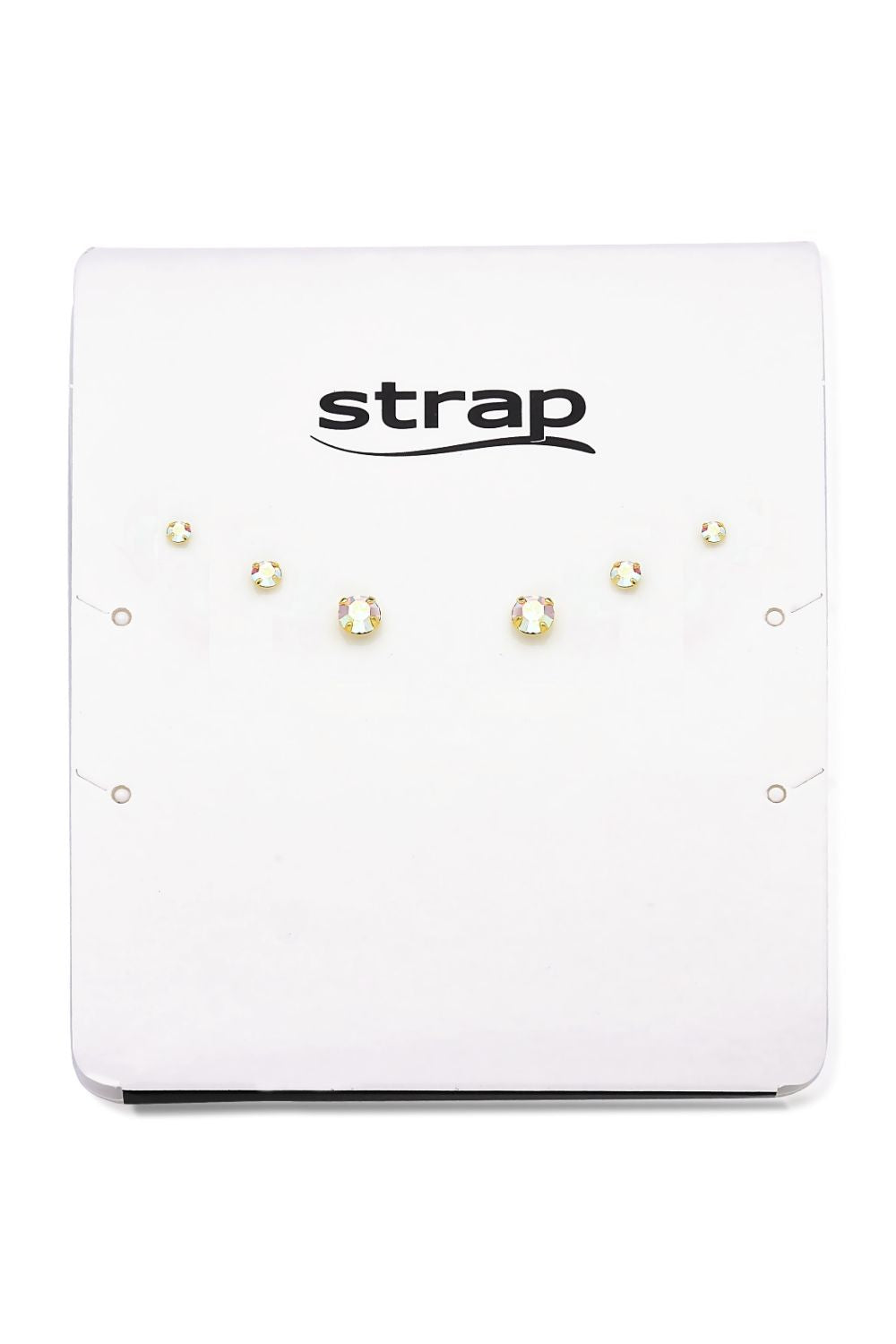 MINI BRINCO TRIO DE PEDRAS FURTA-COR FOLHEADO A OURO 18K