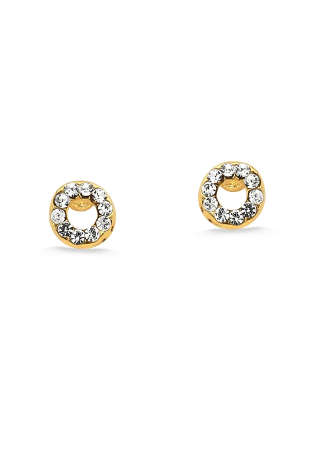 BRINCO MINI REDONDO FOLHEADO A OURO 18K