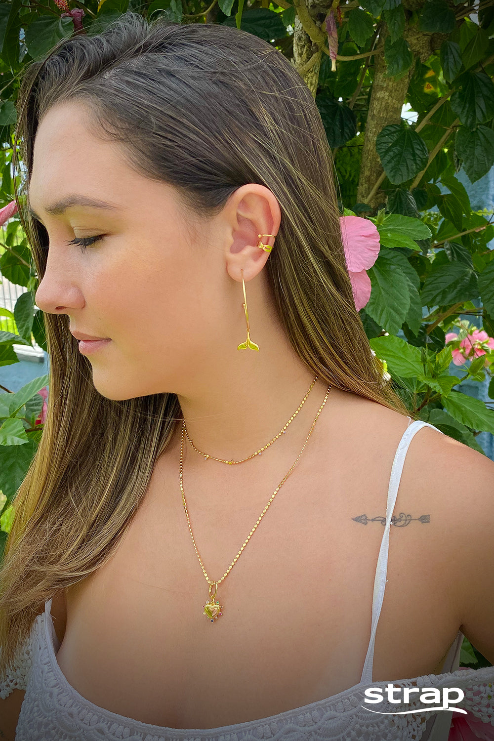 BRINCO PIERCING DE PRESSÃO FOLHEADO A OURO 18K