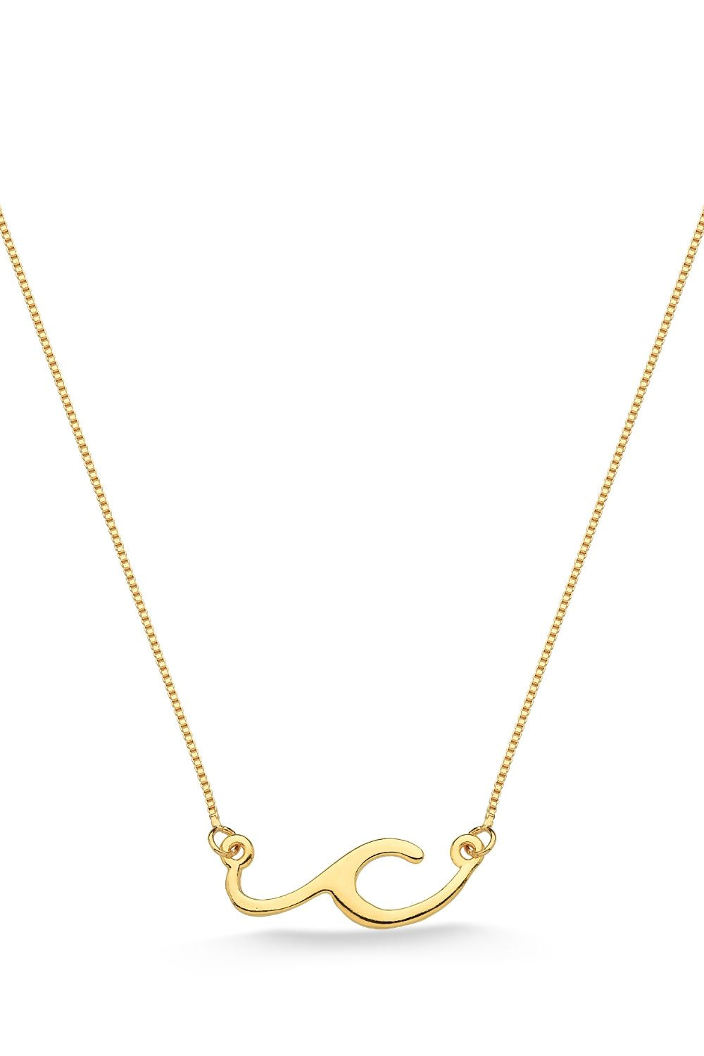 COLAR ONDA DO MAR FOLHEADO A OURO 18K