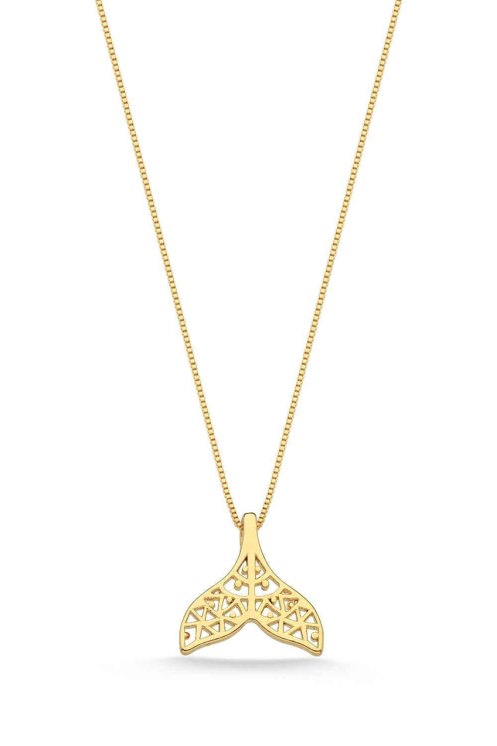 COLAR RABO DA SEREIA FOLHEADO A OURO 18K