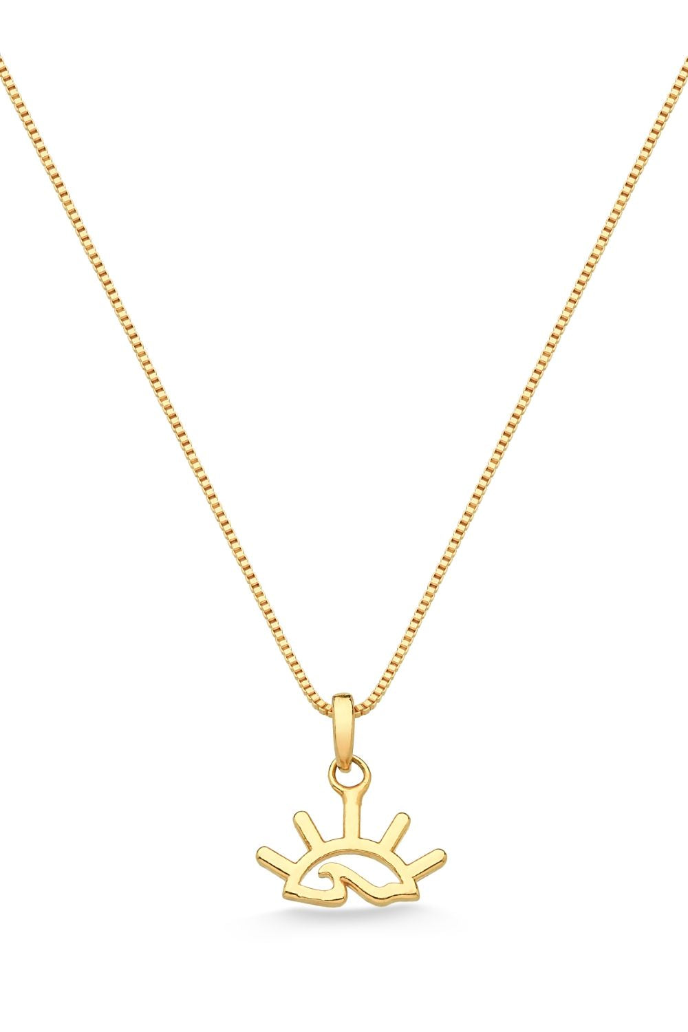 COLAR PÔR DO SOL FOLHEADO A OURO 18K