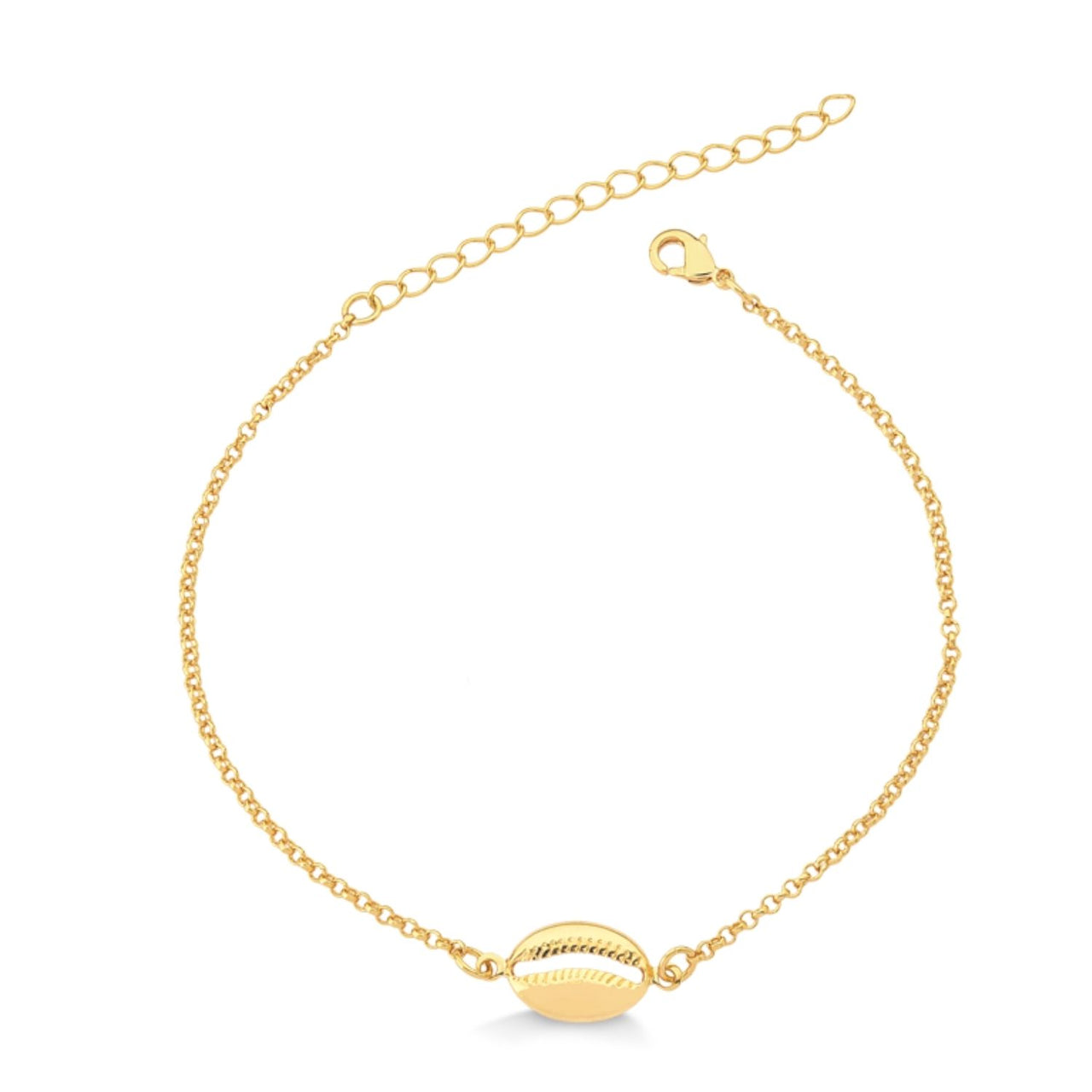PULSEIRA DE BUZIO FOLHEADA A OURO 18K