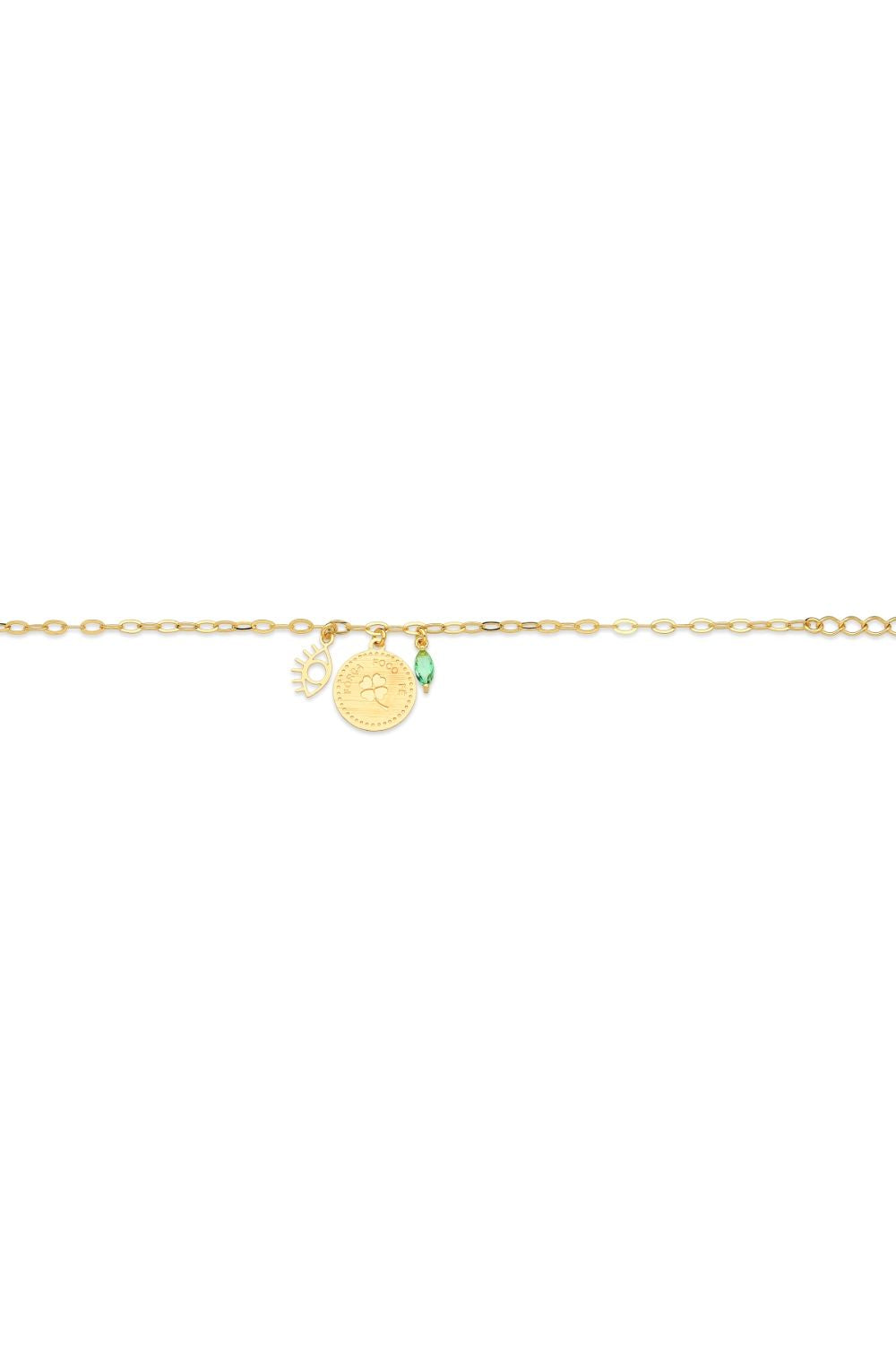 PULSEIRA FORÇA FOCO E FE FOLHEADA A OURO 18K