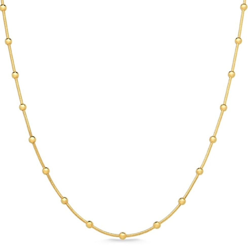 COLAR BOLINHAS FOLHEADO A OURO 18K
