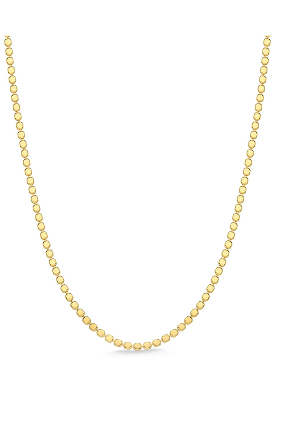 COLAR DE BOLINHAS ACHATADAS FOLHEADO A OURO 18K