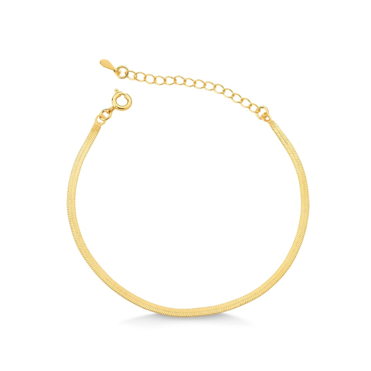 PULSEIRA FITA 2MM LARGURA FOLHEADO A OURO 18K
