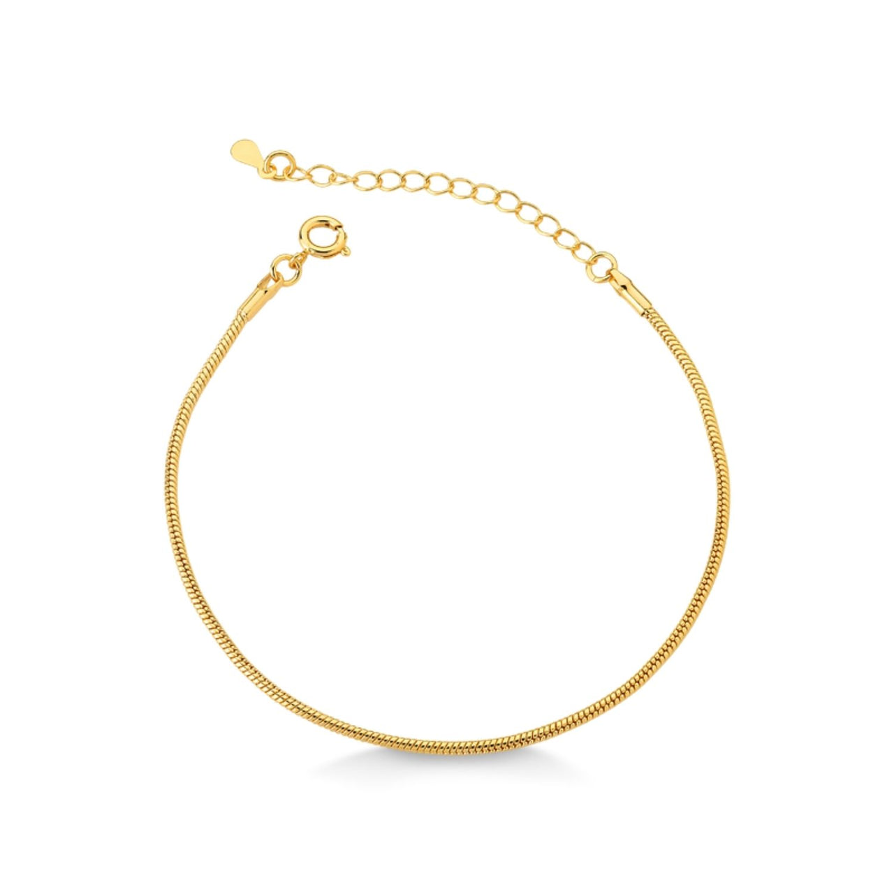 PULSEIRA RABO DE RATO FOLHEADO A OURO 18K