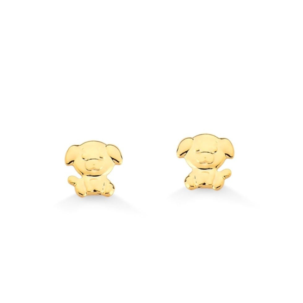 MINI BRINCO CACHORRINHO FOLHEADO A OURO 18K