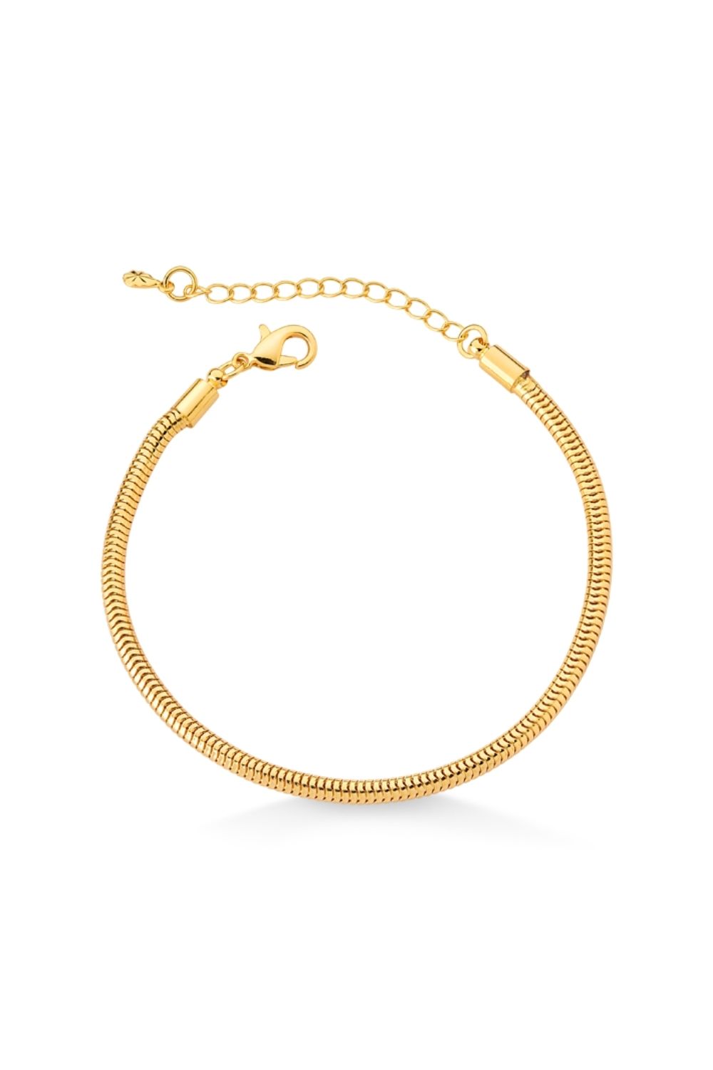 PULSEIRA RABO DE RATO FOLHEADA A OURO 18K