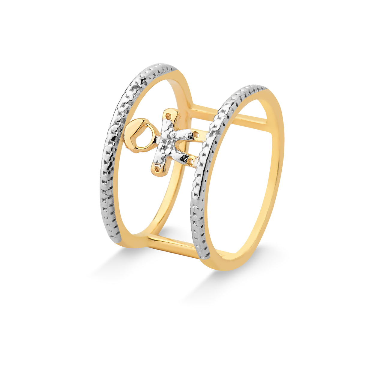 ANEL MENINO FOLHEADO A OURO 18K