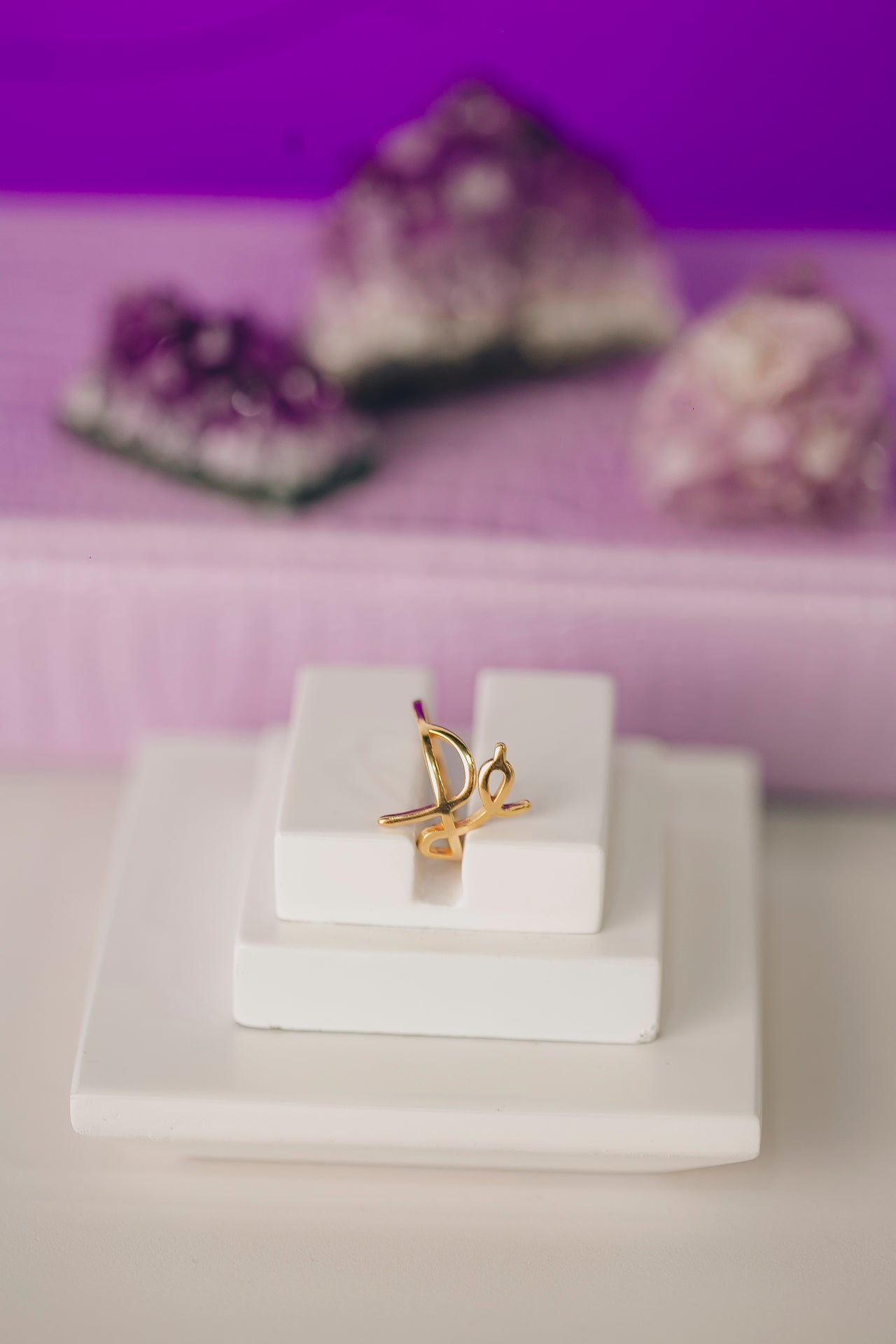 ANEL ESCRITO FÉ FOLHEADO A OURO 18K