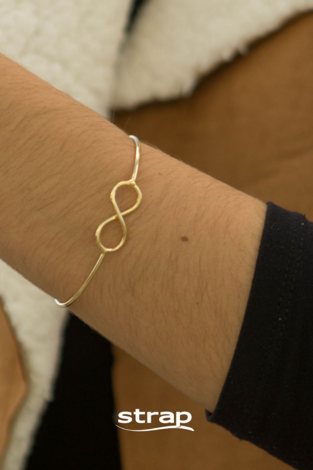 BRACELETE INFINITO FOLHEADO A OURO 18K