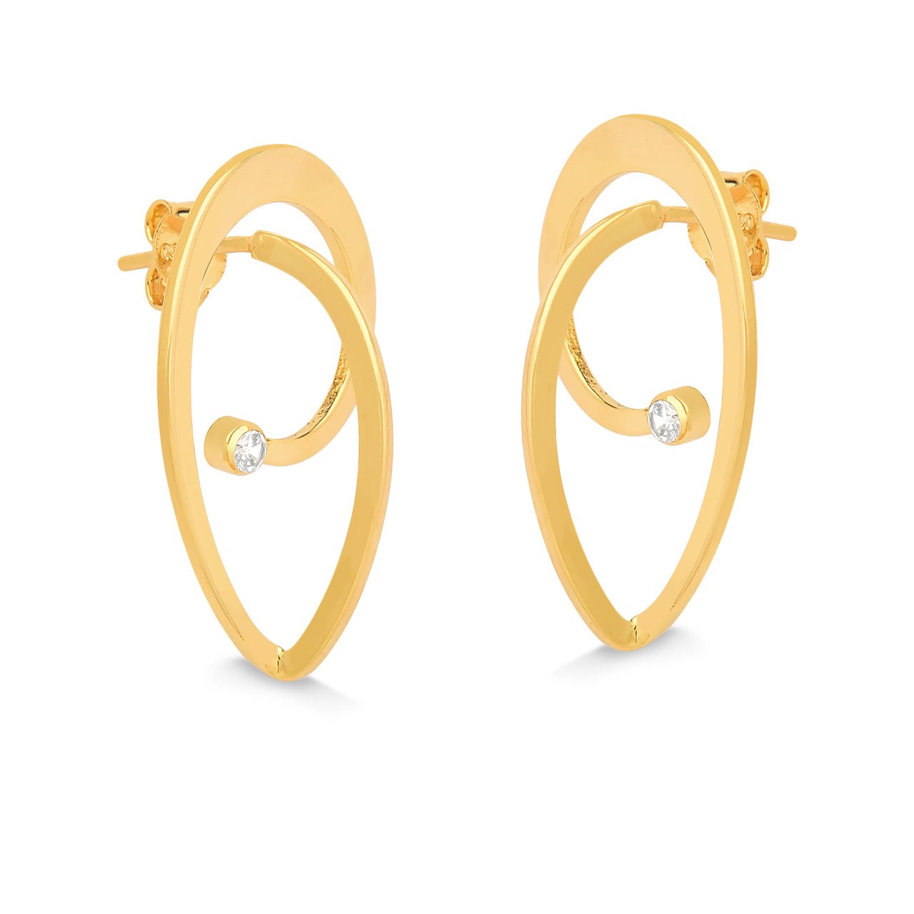 BRINCO LINHAS COM ZIRCÔNIA FOLHEADO A OURO 18K