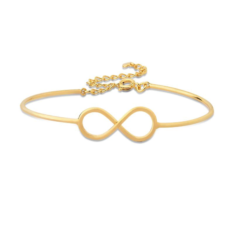 BRACELETE INFINITO FOLHEADO A OURO 18K