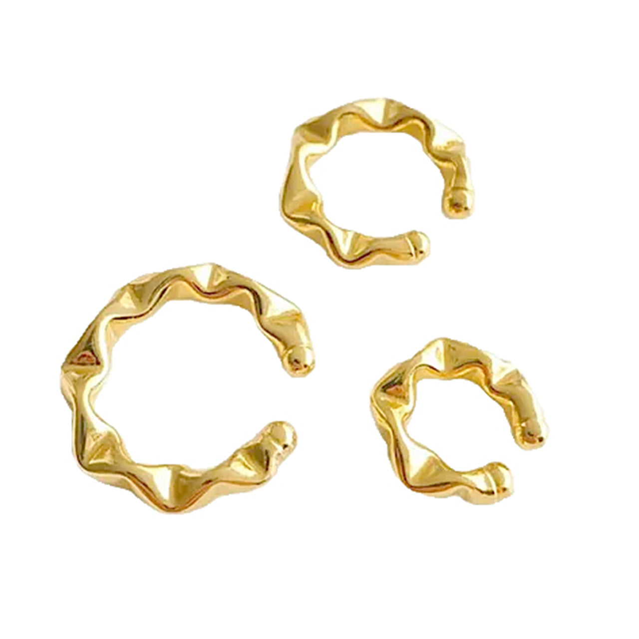 BRINCO TRIO DA JULIETTE FOLHEADO A OURO 18K