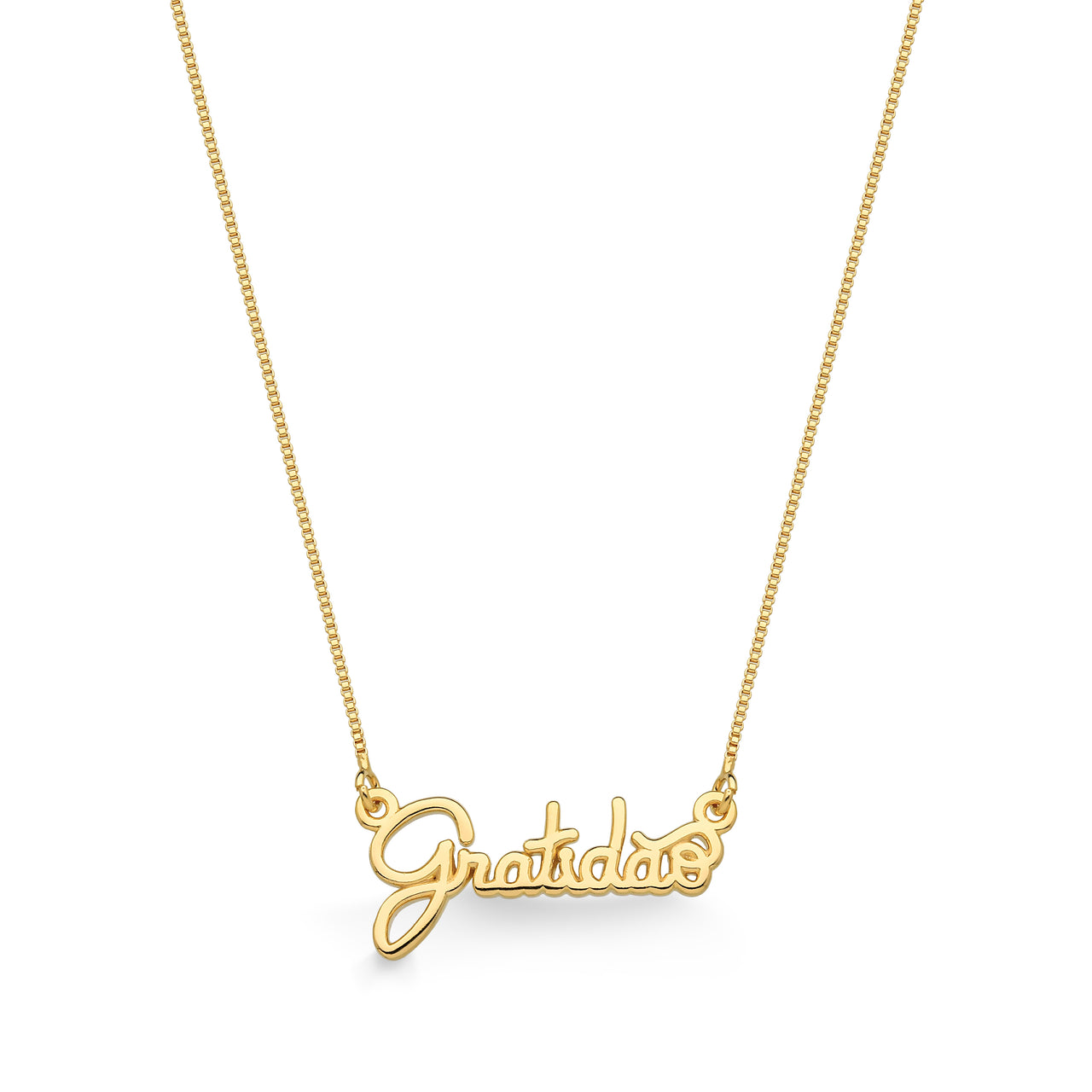 COLAR GRATIDÃO FOLHEADO A OURO 18K
