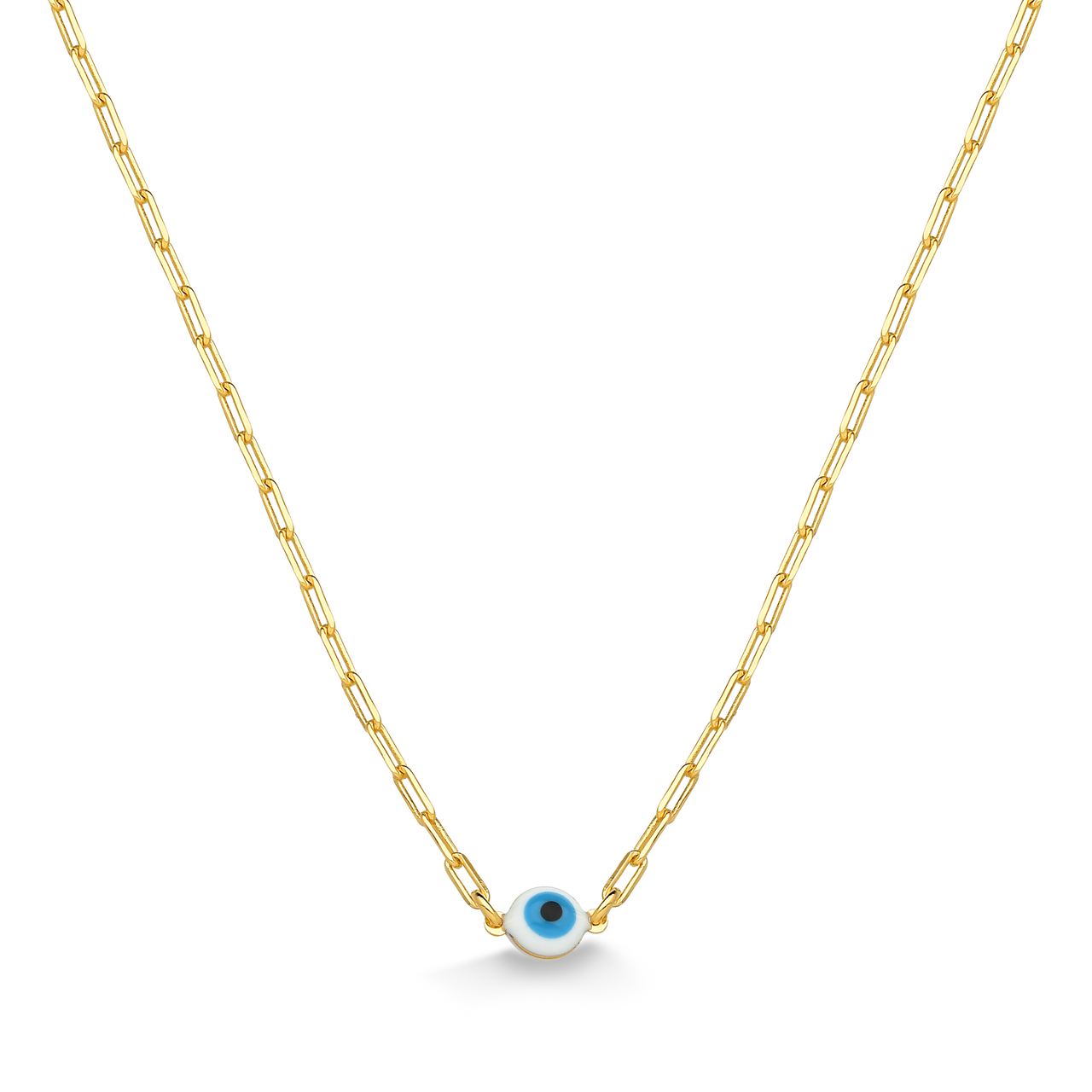 COLAR CHOKER COM OLHO GREGO FOLHEADO A OURO 18K