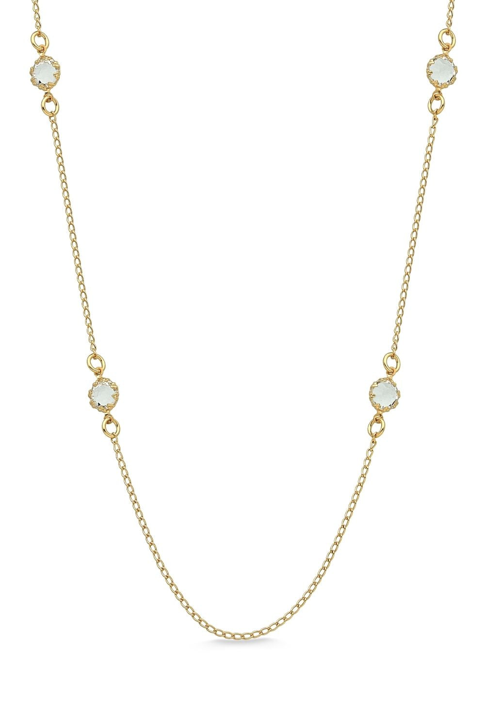 COLAR COM ZIRCÔNIAS FOLHEADO A OURO 18K