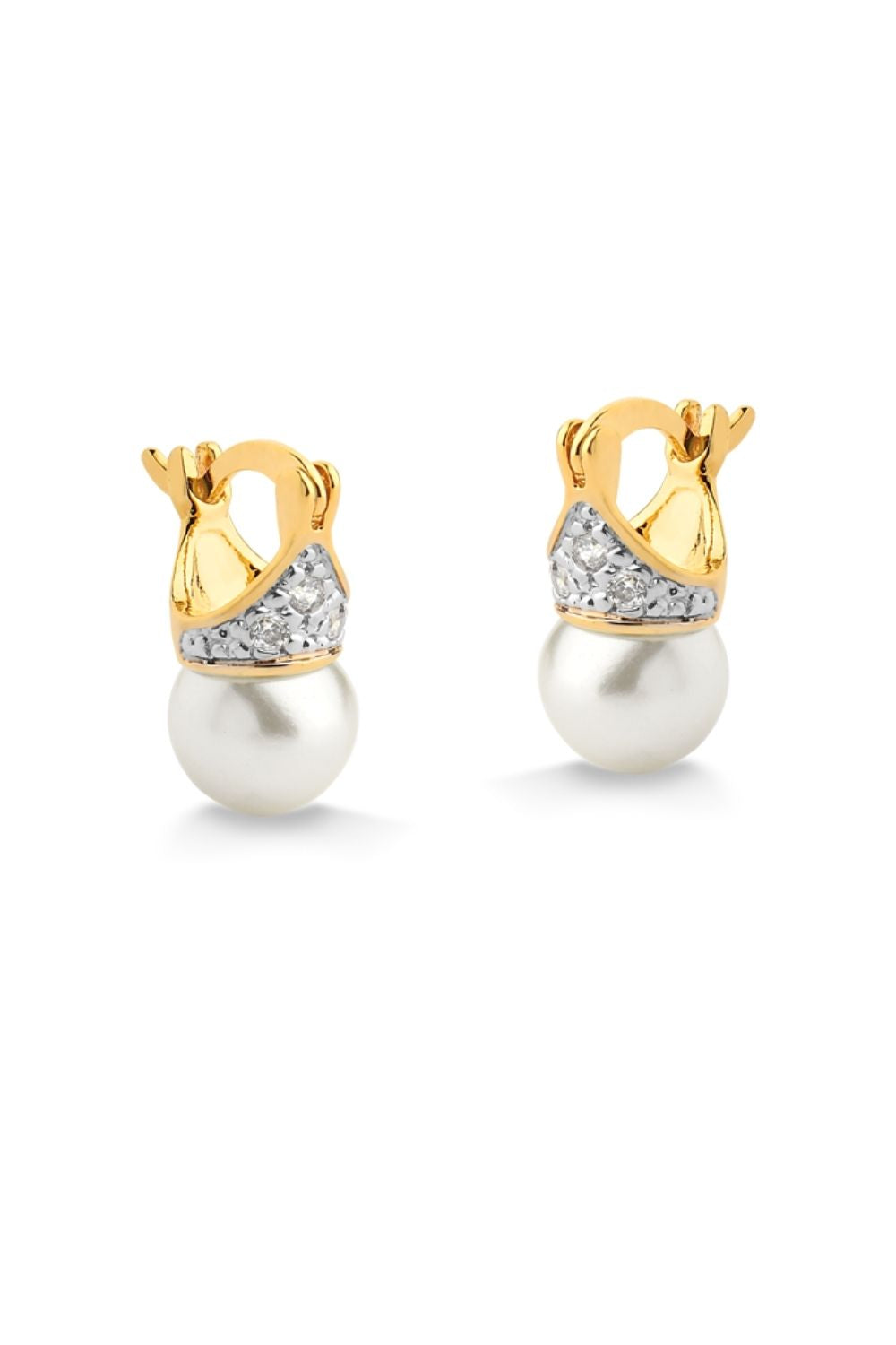 BRINCO LADY DI PEQUENO FOLHEADO A OURO 18K