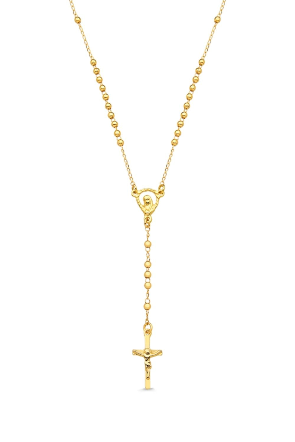 COLAR TERÇO FOLHEADO A OURO 18K 40cm