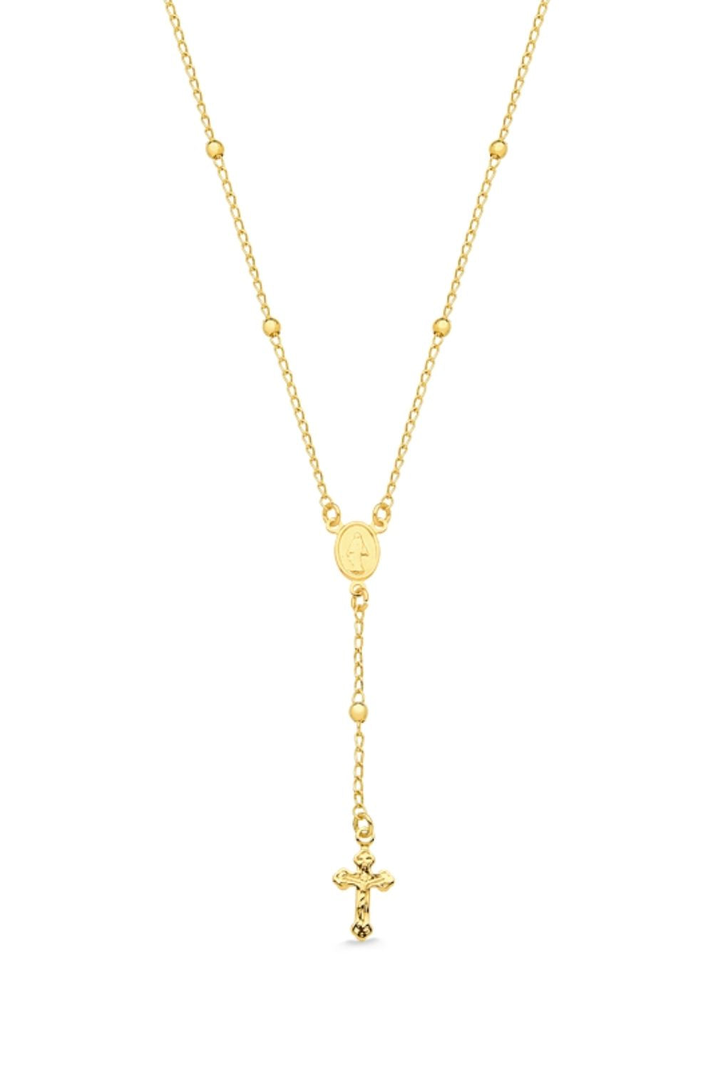 COLAR TERÇO FOLHEADO A OURO 18K 60cm