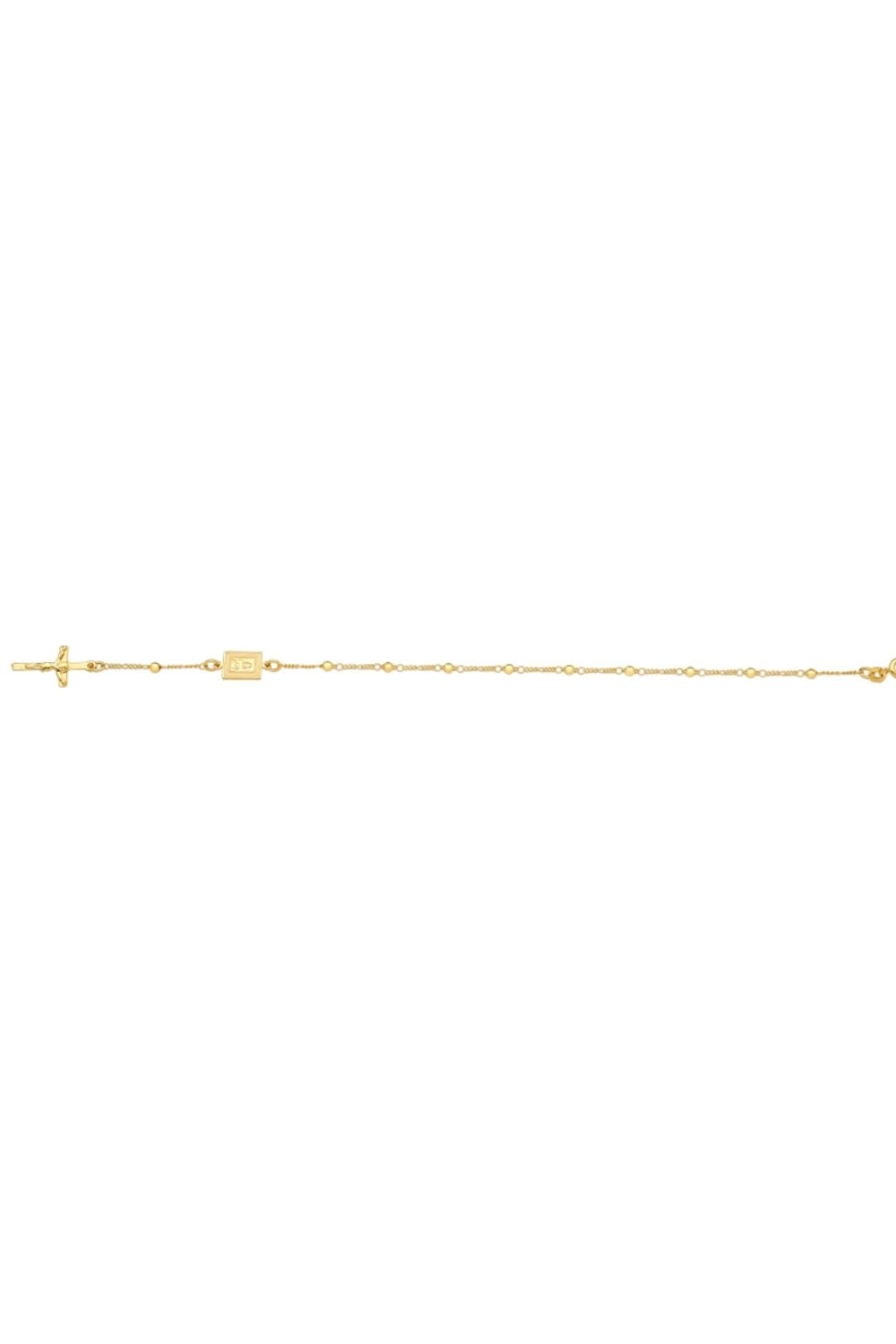PULSEIRA TERÇO FOLHEADO A OURO 18K