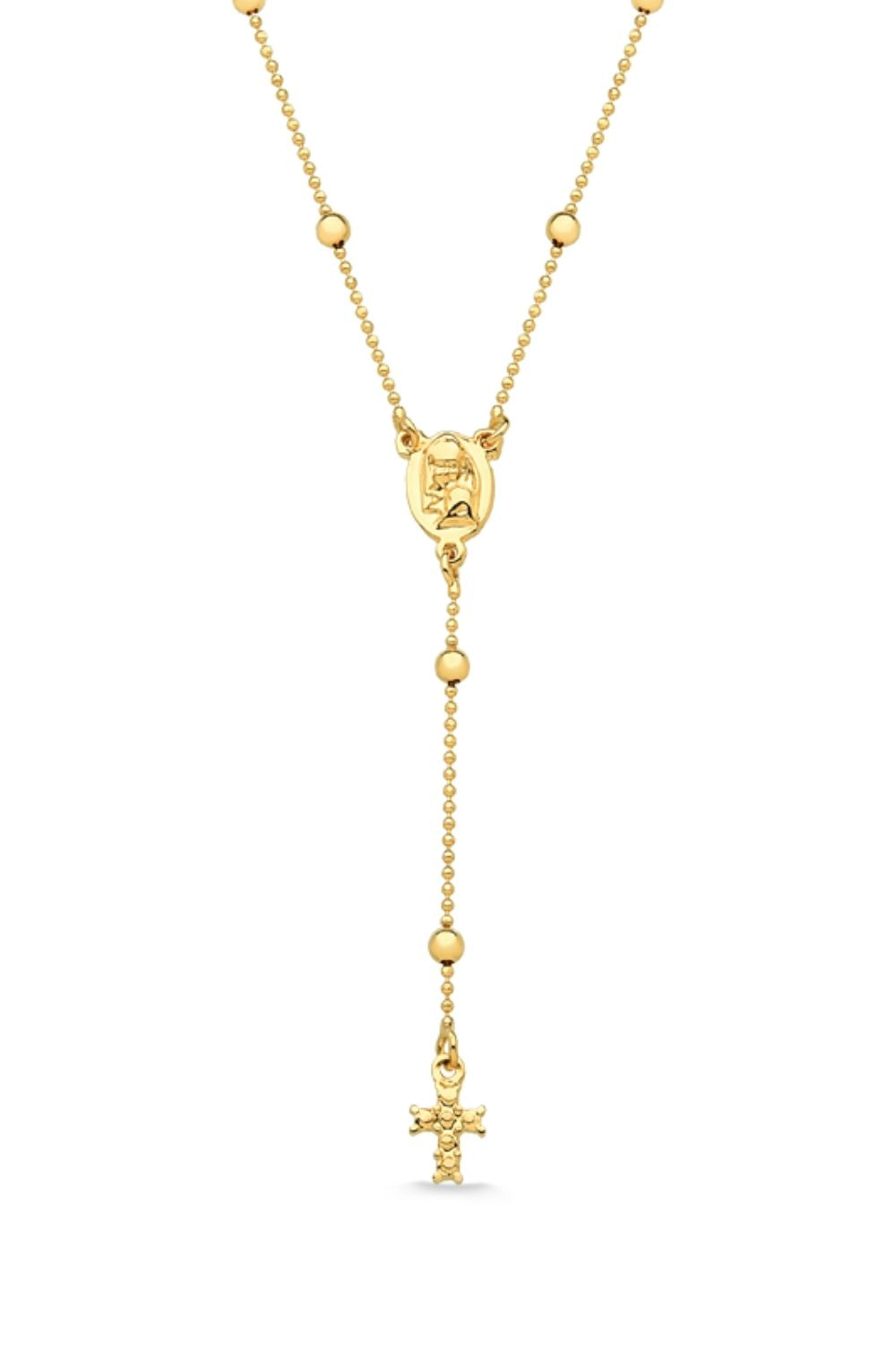 COLAR TERÇO FOLHEADO A OURO 18K 50cm