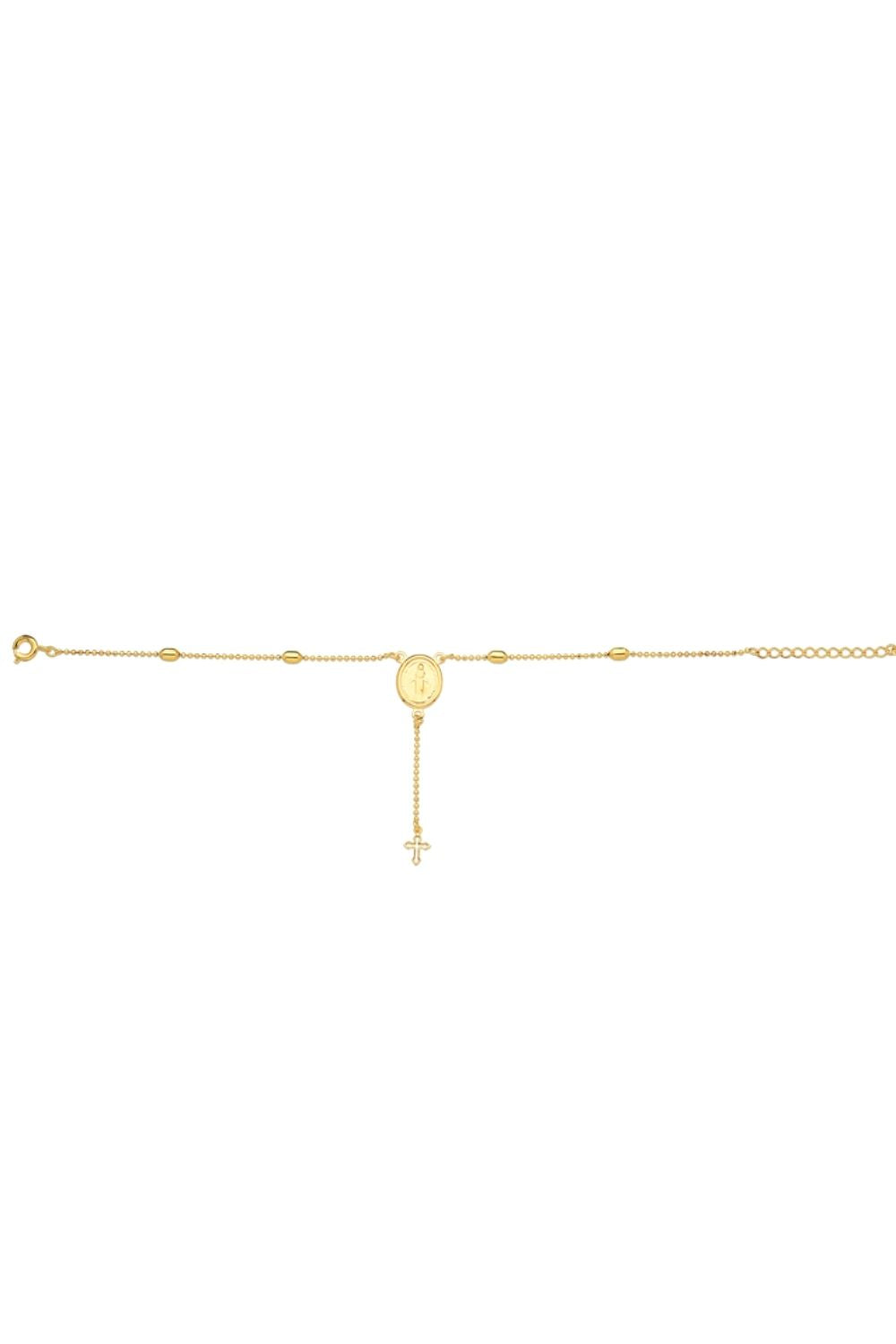 PULSEIRA TERÇO FOLHEADA A OURO 18K