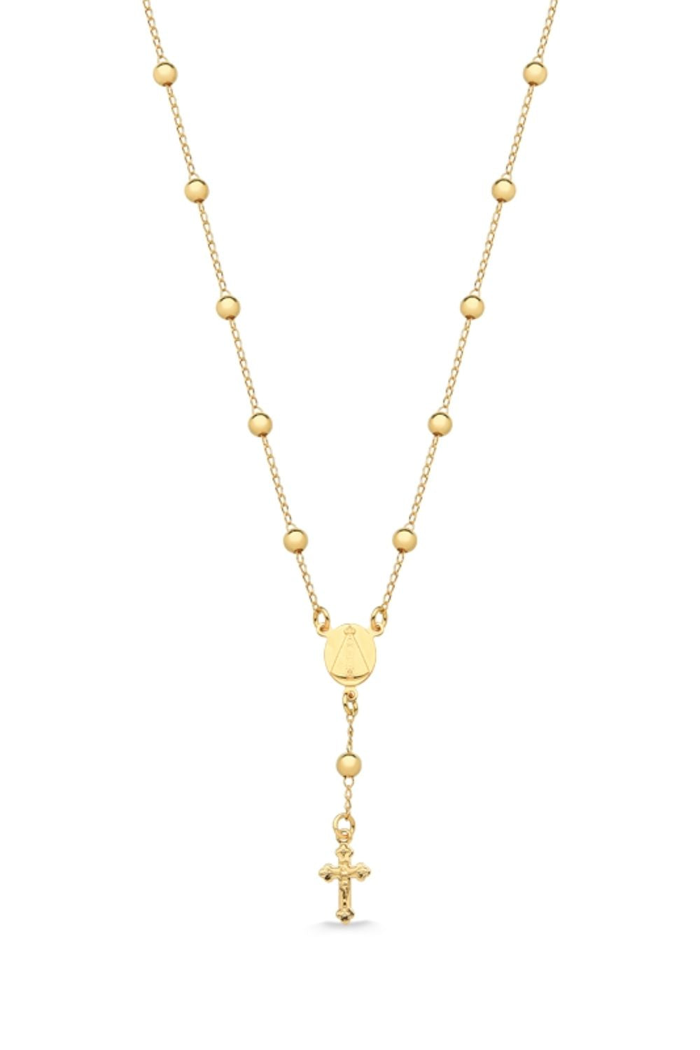 COLAR TERÇO FOLHEADO A OURO 18K 50cm