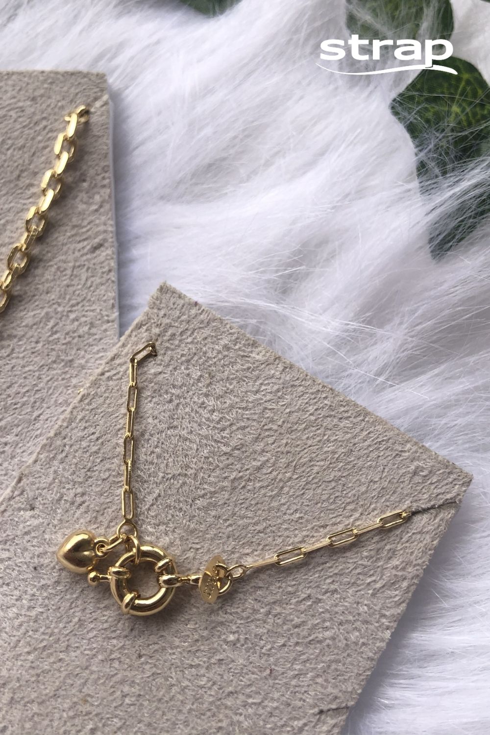 COLAR COM FECHO BOIA FOLHEADO A OURO 18K