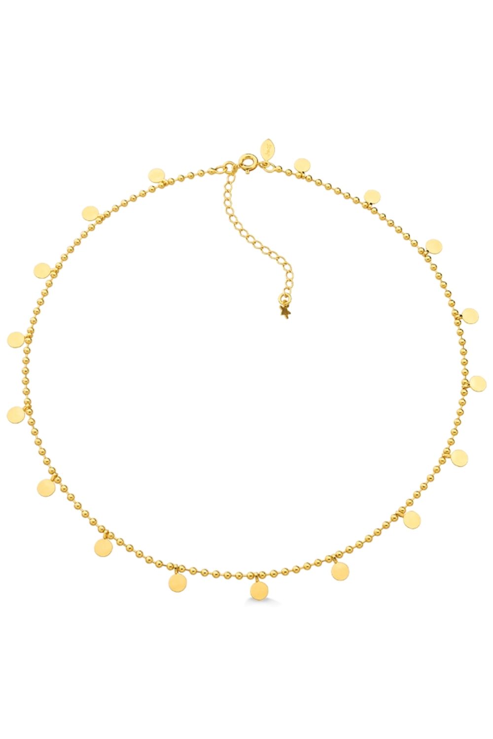 COLAR CHOKER CONFETES FOLHEADO A OURO 18K