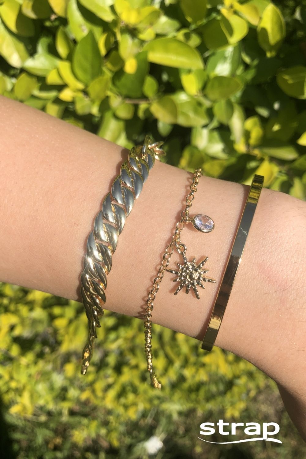 BRACELETE LISO FOLHEADO A OURO 18K