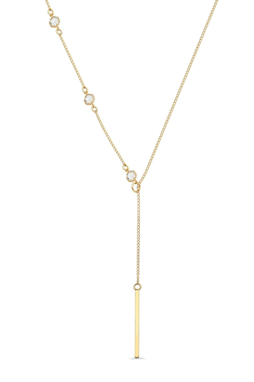 COLAR GRAVATINHA COM ZIRCÔNIAS FOLHEADO A OURO 18K