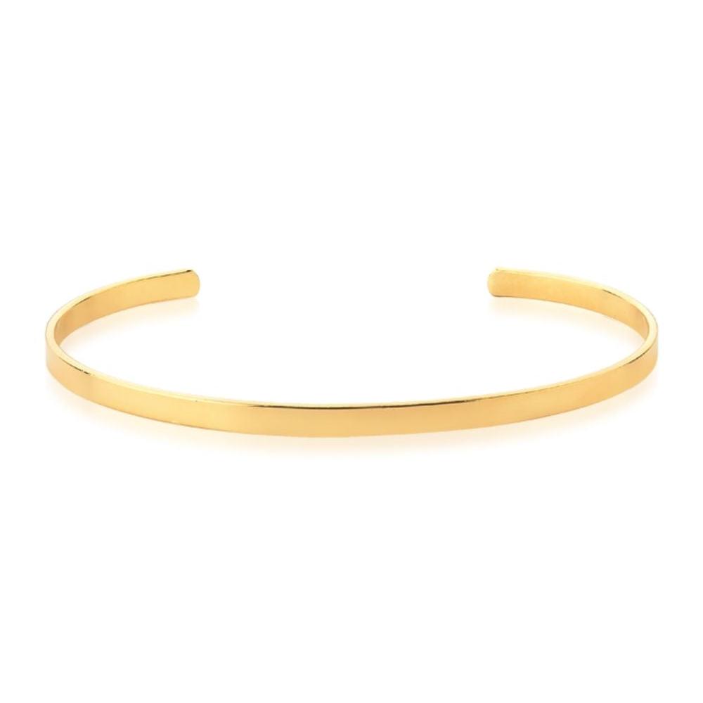 BRACELETE LISO FOLHEADO A OURO 18K