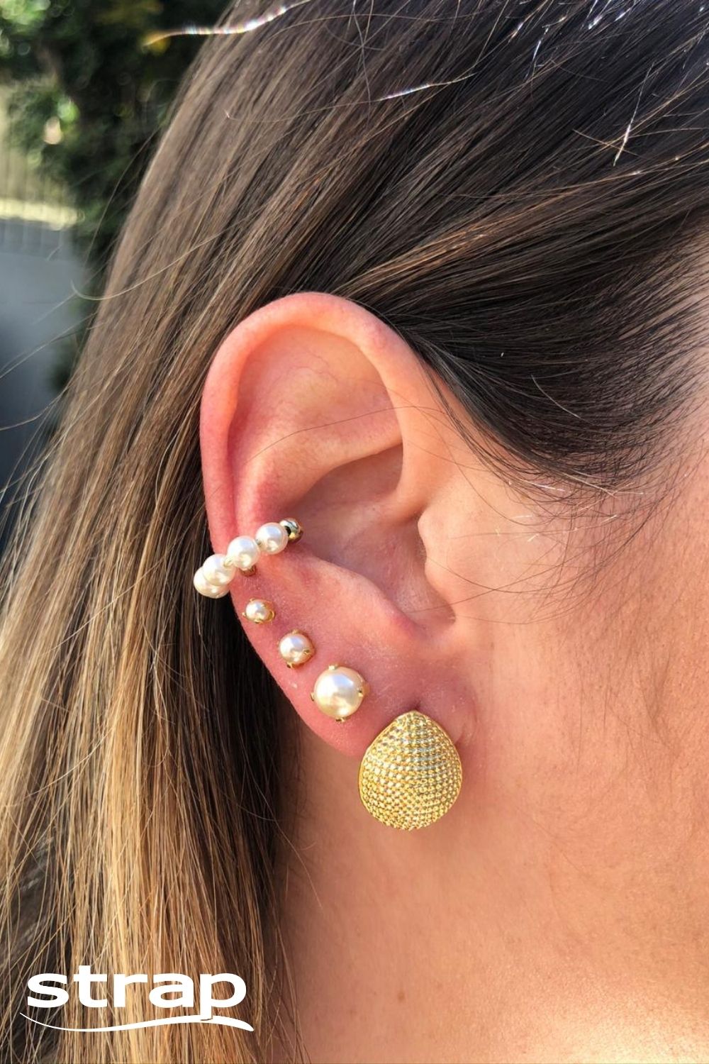 BRINCO GOTA FOLHEADO A OURO 18K