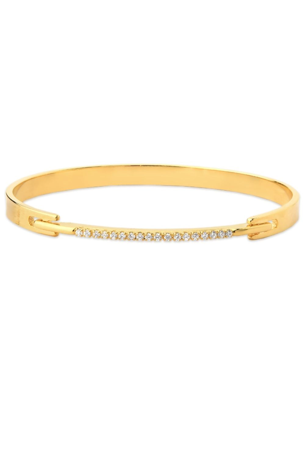 BRACELETE CRAVEJADO DE ZIRCÔNIAS FOLHEADO A OURO 18K